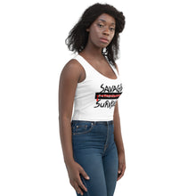 Load image into Gallery viewer, “SAVAGE SURVIVOR” Crop Top