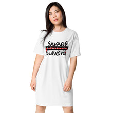 Load image into Gallery viewer, “SAVAGE SURVIVOR” T-shirt dress