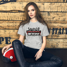 Load image into Gallery viewer, “SAVAGE SURVIVOR” Unisex T-Shirt (BelleCanvas3001)