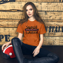 Load image into Gallery viewer, “SAVAGE SURVIVOR” Unisex T-Shirt (BelleCanvas3001)