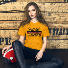 Load image into Gallery viewer, “SAVAGE SURVIVOR” Unisex T-Shirt (BelleCanvas3001)