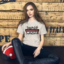 Load image into Gallery viewer, “SAVAGE SURVIVOR” Unisex T-Shirt (BelleCanvas3001)