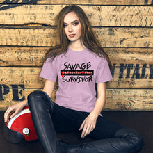 Load image into Gallery viewer, “SAVAGE SURVIVOR” Unisex T-Shirt (BelleCanvas3001)