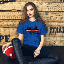 Load image into Gallery viewer, “SAVAGE SURVIVOR” Unisex T-Shirt (BelleCanvas3001)