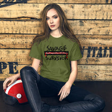 Load image into Gallery viewer, “SAVAGE SURVIVOR” Unisex T-Shirt (BelleCanvas3001)