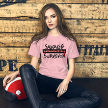 Load image into Gallery viewer, “SAVAGE SURVIVOR” Unisex T-Shirt (BelleCanvas3001)