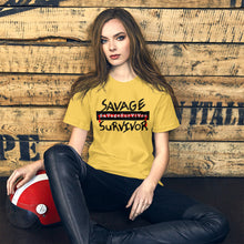 Load image into Gallery viewer, “SAVAGE SURVIVOR” Unisex T-Shirt (BelleCanvas3001)