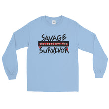 Load image into Gallery viewer, “SAVAGE SURVIVOR” Long Sleeve Shirt (Gildan2400)
