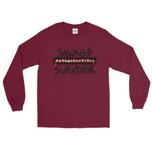 Load image into Gallery viewer, “SAVAGE SURVIVOR” Long Sleeve Shirt (Gildan2400)
