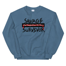 Load image into Gallery viewer, “SAVAGE SURVIVOR” Unisex Sweatshirt
