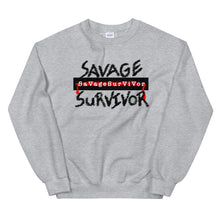 Load image into Gallery viewer, “SAVAGE SURVIVOR” Unisex Sweatshirt
