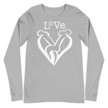 Load image into Gallery viewer, “LOVE” Unisex Long Sleeve Tee (BellaCanvas3501)
