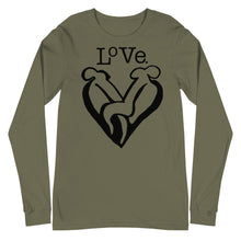 Load image into Gallery viewer, “LOVE” Unisex Long Sleeve Tee (BellaCanvas3501)
