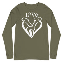 Load image into Gallery viewer, “LOVE” Unisex Long Sleeve Tee (BellaCanvas3501)
